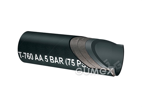 T760 AA, 75/93mm, 12bar, Abrieb der Seele 60mm3, NR/SBR-NR, -30°C/+80°C, schwarz, 